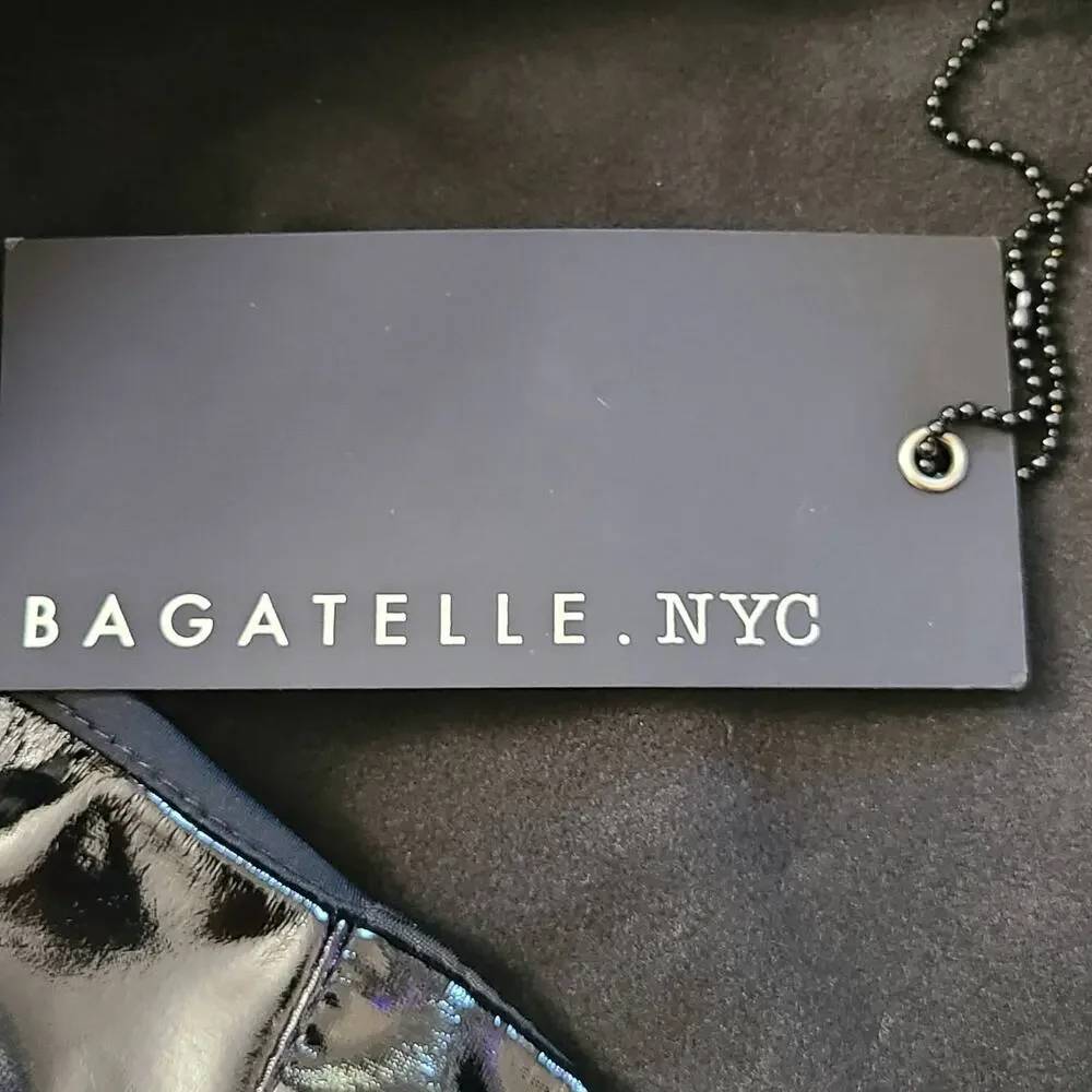 BAGATELLE High Waist Faux Patent Leather‎ Pants 69785 Women's Size Large NEW/NWT